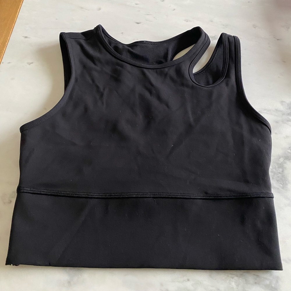 Lululemon Black Cropped Top